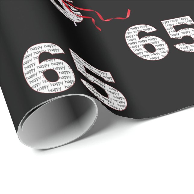 65th Birthday Balloon Bouquet Wrapping Paper (Roll Corner)