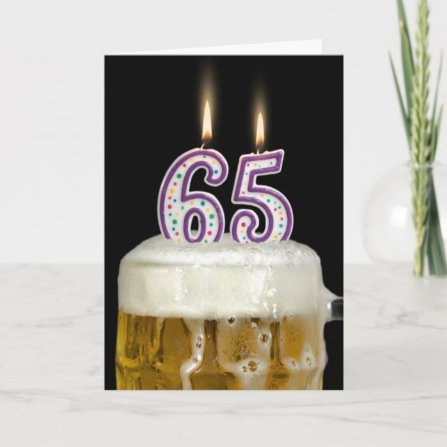 65th Birthday Beer Card (Front)