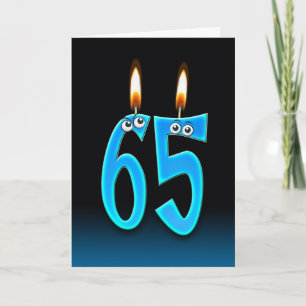 65th Birthday Candles Card