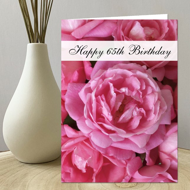 65th Birthday Card - Roses for 65 Year (Creator Uploaded)