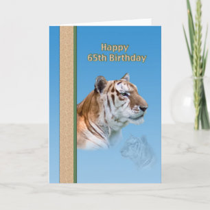 65th Birthday Card with Tiger