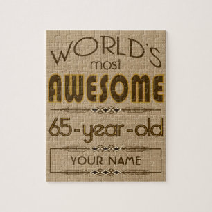 65th Birthday Celebration World Best Fabulous Jigsaw Puzzle