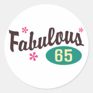 65th Birthday Classic Round Sticker