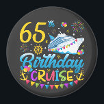65th Birthday Cruise B-Day Party Circle Magnet<br><div class="desc">65th Birthday Cruise B-Day Party Funny design Gift Circle Magnet Classic Collection.</div>
