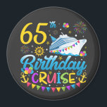 65th Birthday Cruise B-Day Party Circle Magnet<br><div class="desc">65th Birthday Cruise B-Day Party Funny design Gift Circle Magnet Classic Collection.</div>