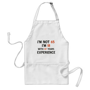 65th birthday designs standard apron