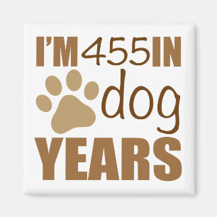 65th Birthday Dog Years Magnet