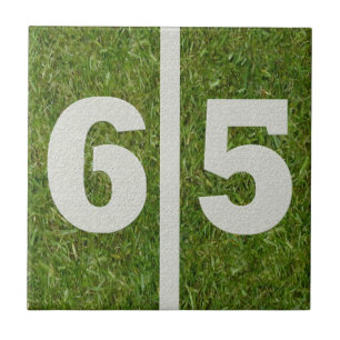65th Birthday Football Customisable Tile