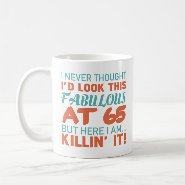 65th Birthday For Fabulous Women Coffee Mug (Left)
