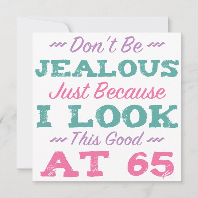 65th Birthday For Women Card (Front)