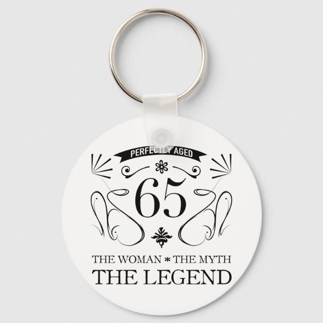 65th Birthday For Women Key Ring (Front)