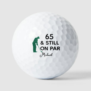 65th Birthday Funny Custom Golf Ball with Name