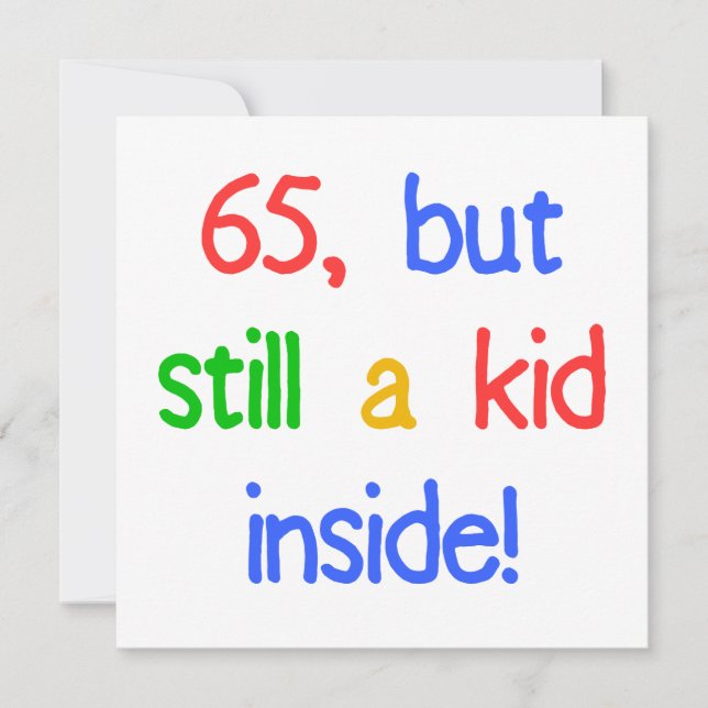 65th Birthday Gag Gifts Card (Front)