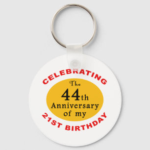 65th Birthday Gag Gifts Key Ring