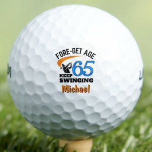 65th Birthday Gift for Granddad Funny Blue Golf Balls