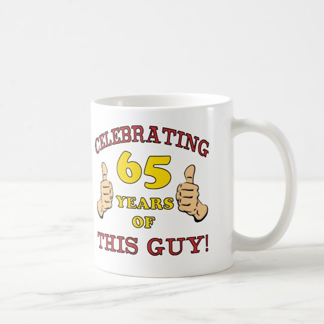 65th Birthday Gift For Him Coffee Mug (Right)