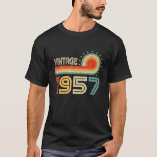 65Th Birthday Gift - Vintage 1957 Retro Bday 65 Ye T-Shirt
