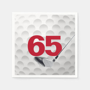 65th Birthday Golf Ball Napkin
