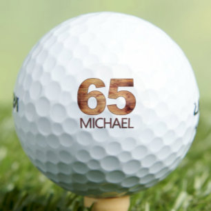 65th birthday golf balls 65 years golfer wood gift