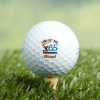 65th Birthday Golf Balls Funny Gift Blue - 12 Pack