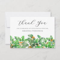 65th Birthday Holly December Birth Flower Custom