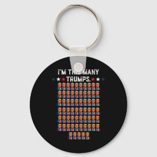 65th Birthday I'm This Many Trumps For Trump Suppo Key Ring