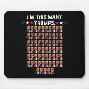 65th Birthday I'm This Many Trumps For Trump Suppo Mouse Mat
