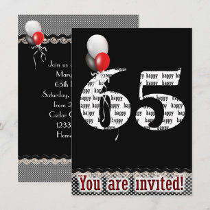 65th Birthday Invitation