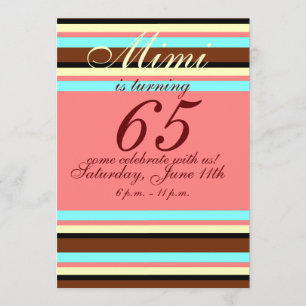 65th birthday Invitation