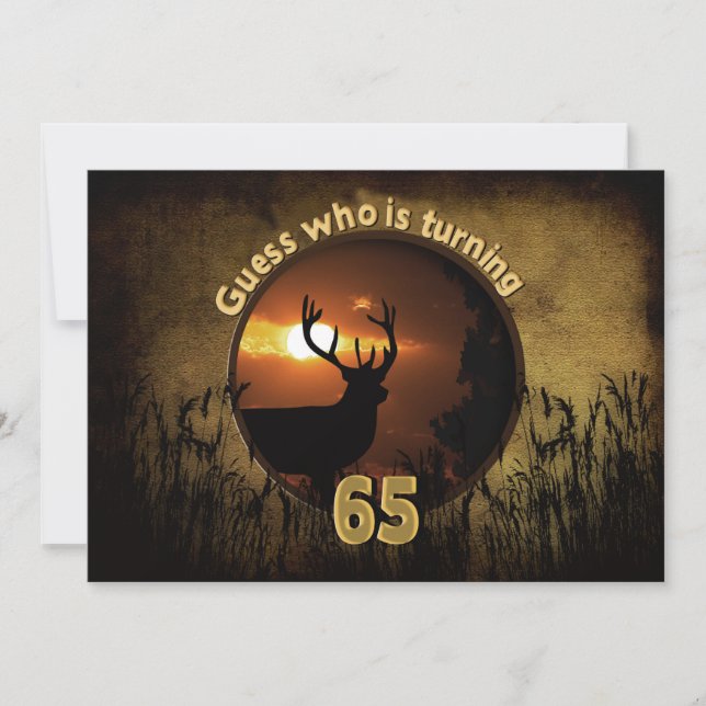 65TH BIRTHDAY INVITATION - FOR HUNTERS (Front)