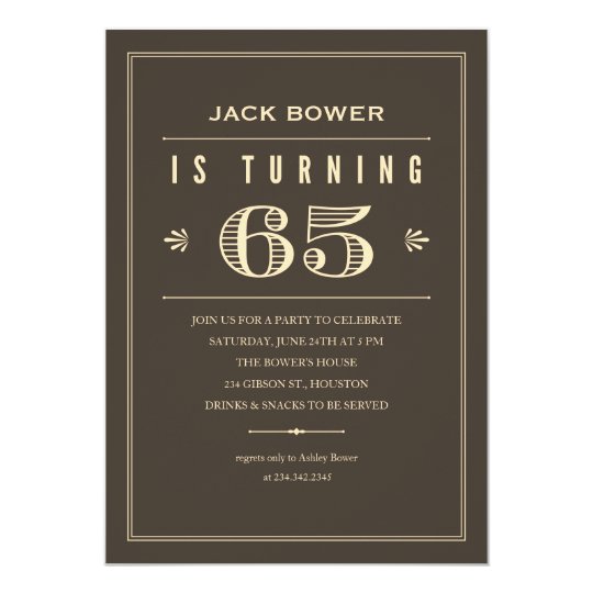 65th birthday invitations for