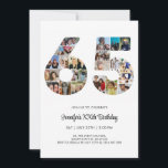 65th Birthday Number 65 Custom Photo Collage Invitation<br><div class="desc">Mark sixty five years of wonderful memories and adventures with this captivating 65th Birthday Number Photo Collage. This customisable template is the perfect blend of creativity and sentiment, allowing you to create a truly memorable gift for your loved one's special day. Capture the essence of incredible years in a single...</div>