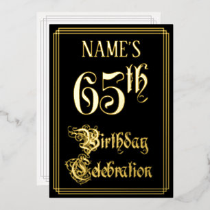 65th Birthday Party — Fancy Script & Custom Name
