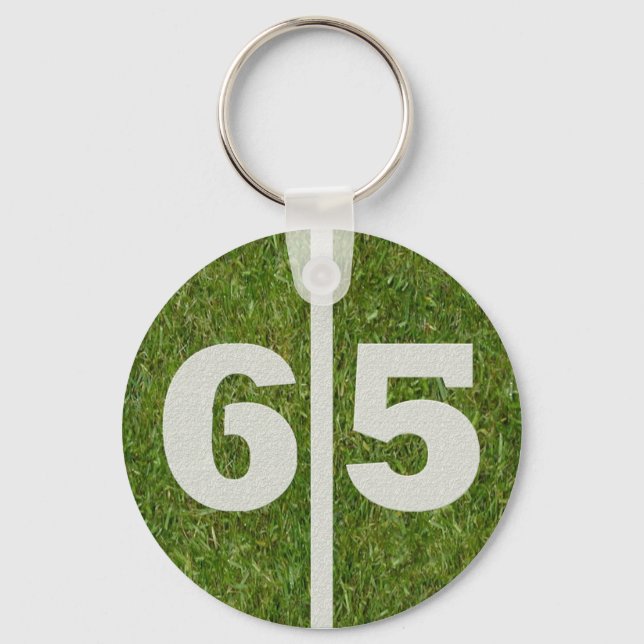 65th Birthday Party Favour Key Ring (Front)