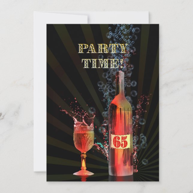 65th birthday party invitation (Front)