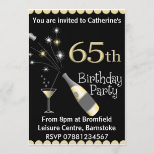 65th Birthday Party Invitation
