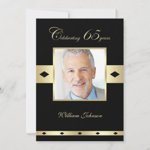 65th Birthday Party Invitation Photo 65th