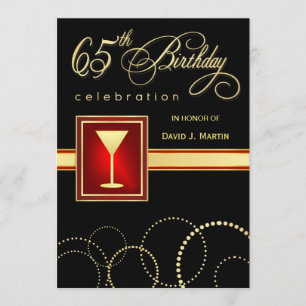 65th Birthday Party Invitations
