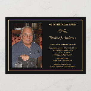 65th Birthday Party Invitations - Add your photo