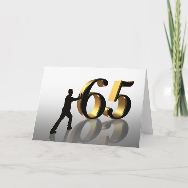 65th birthday party invitations "Pushing 65" (Front)