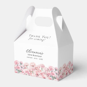 65th Birthday Party January Birth Month Flower  Favour Box