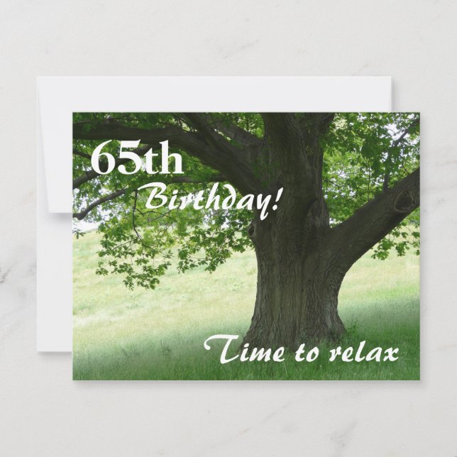 65th Birthday Party-Relax/with Quote Invitation (Front)