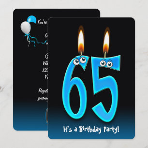 65th Birthday Party with eyeballs Invitation