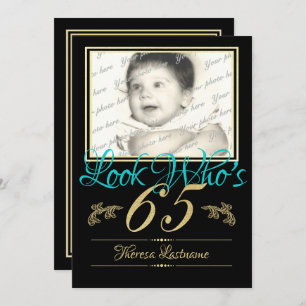65th Birthday Photo Invitation