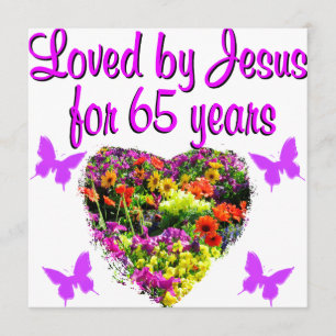 65TH BIRTHDAY RELIGIOUS CARD