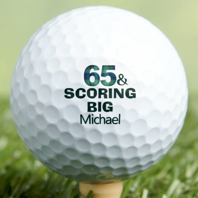 65th Birthday Scoring Big Custom Cool Gift Golf Balls (Creator Uploaded)