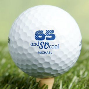 65th Birthday SO Cool Blue Golfer Gift Golf Balls