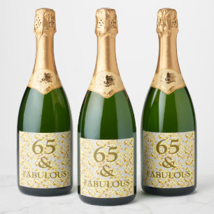 65th Birthday  Sparkling Wine Label