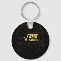 65th Birthday Square Root of 4225 65 Years Old