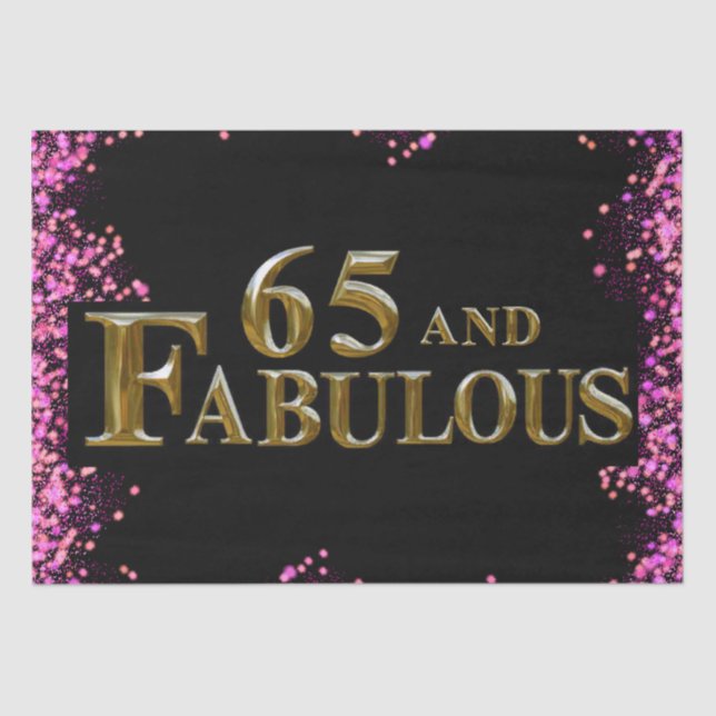 65th Birthday  Tissue Paper (Front)